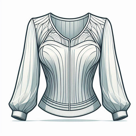 Women's blouse. Vector illustration of women's blouse.のイラスト素材