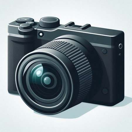 Retro camera on a white background. 3d render illustration.のイラスト素材