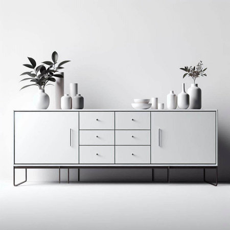 Modern interior design. Scandinavian style. 3d illustration. Mock upのイラスト素材