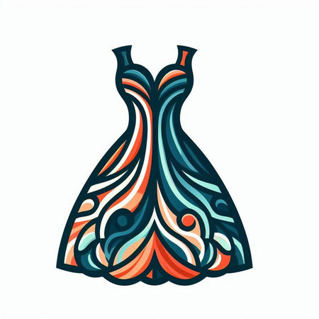 Wedding dress design, sketch for your design. Vector illustrationのイラスト素材