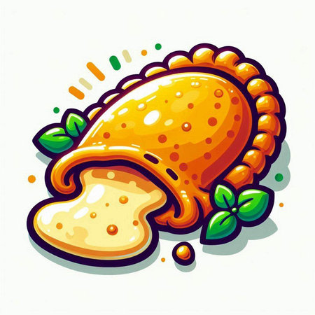 Illustration of a cartoon fried chicken isolated on a white background.のイラスト素材