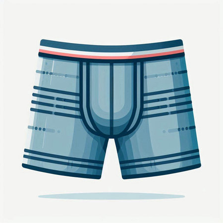 Blue men's underwear isolated on a white background. Vector illustration.のイラスト素材