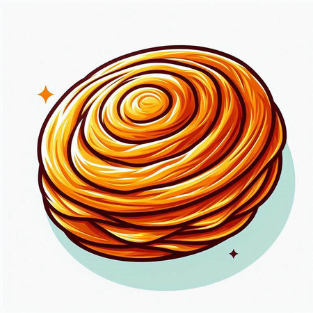 Illustration of a spiral on a white background, vector illustration.のイラスト素材