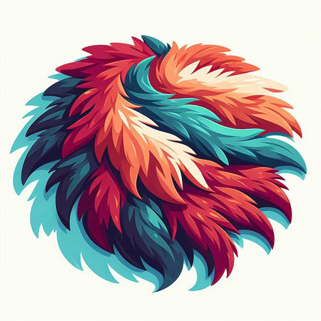 Vector illustration of a colorful abstract background with a wavy hair.のイラスト素材