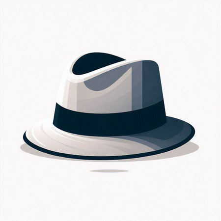 Vector illustration of a hat on a white background. Vector illustration.のイラスト素材