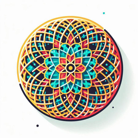 Ornament beautiful card with mandala. Geometric element hand drawn. Perfect  cards for any other kind of design, birthday and other holiday, kaleidoscope,  medallion, yoga, india, arabicのイラスト素材