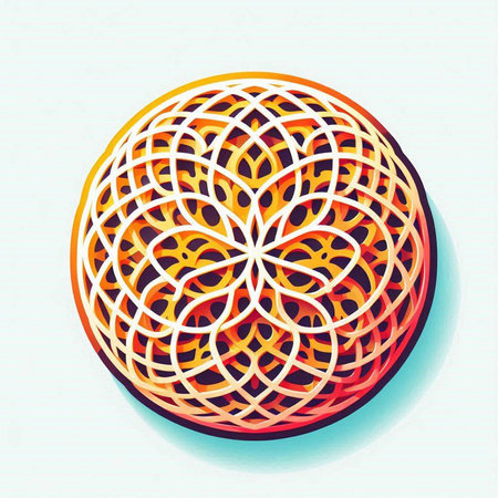 Illustration of mandala. Geometric circle element made in vectorのイラスト素材