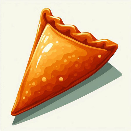 Illustration of a piece of pie isolated on a white background.のイラスト素材