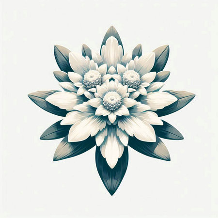 Beautiful flower on white background. Vector illustration for your design.のイラスト素材