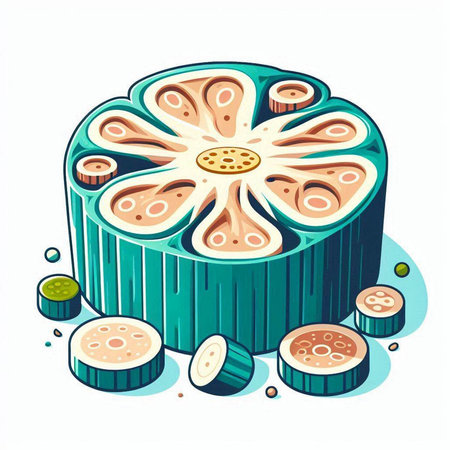 Illustration of a soap bar with soap bubbles on a white backgroundのイラスト素材