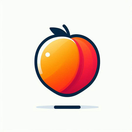 Pumpkin vector icon. Illustration of an apple on a white background.のイラスト素材