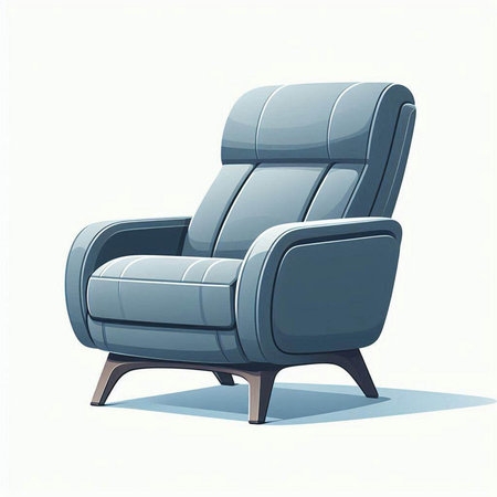 Comfortable armchair on a white background. 3d illustration.のイラスト素材