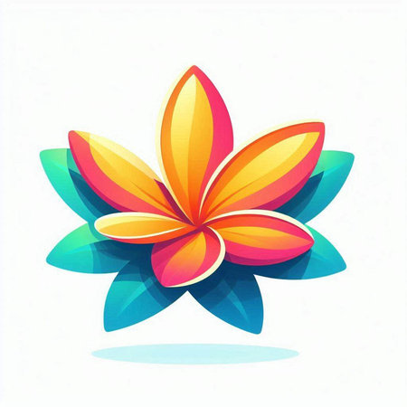 Colorful flower icon on white background. Vector illustration. Eps 10.のイラスト素材
