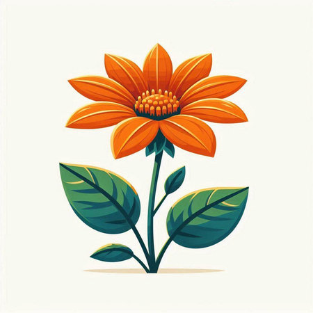 Flower of the sunflower. Vector illustration on white background.のイラスト素材