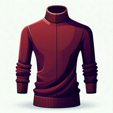 Woolen sweater on a mannequin. Vector illustration.のイラスト素材