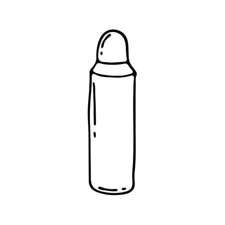 Doodle image of a cosmetic bottle. Hand-drawn illustration. Vector image for various designs.のイラスト素材