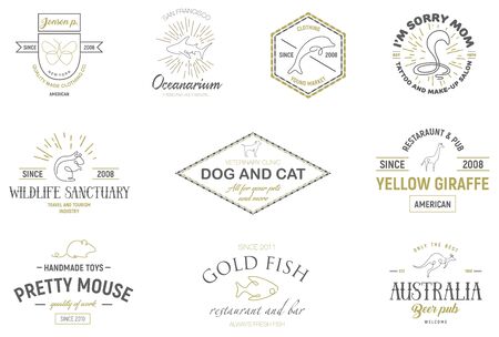 Typographic logo templates.のイラスト素材