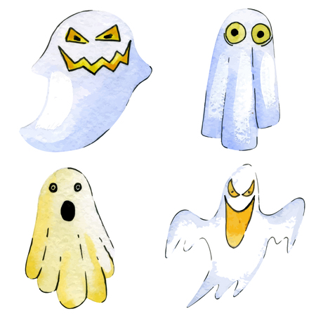 WATERCOLOR GOSTSのイラスト素材
