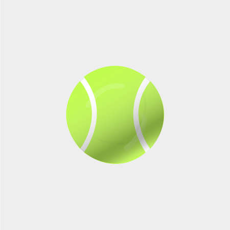 Tennis ball sport equipment in trendy flat style isolated on white background.のイラスト素材