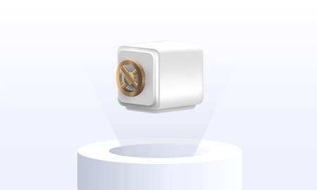 Closed bank safe, cash deposit, investing money in an account. Reliable Data Protection. Long-term...