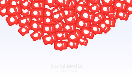 Flat web icons. Vector line icons in flat design with elements for mobile concepts and web apps. Collection of modern infographic and pictograms. Social media. Banner, postcard.のイラスト素材