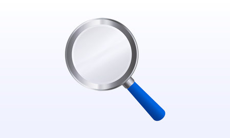 Vector illustration of a magnifier on an isolated background. Loupe, magnification, search.のイラスト素材