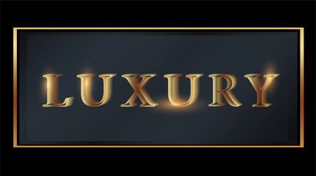 Initials plate. The name of the company. Typography. Golden luxury product label. Web icon bannerのイラスト素材