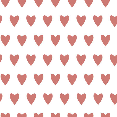 Seamless pattern with cute flat pink heartsの写真素材
