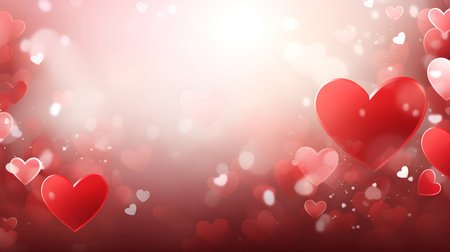 A soft and tender backdrop adorned with hearts, Valentine's Dayの素材