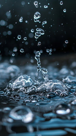 Clean water flows, saving resources, World Water Dayの素材