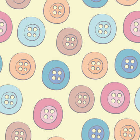 seamless pattern of buttonsのイラスト素材