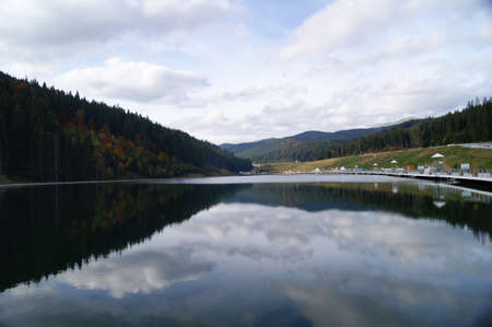 Picturesque mountain lake in the Carpathiansのeditorial素材