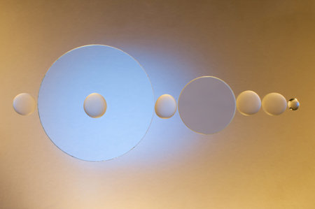 Abstract background of the glass elements