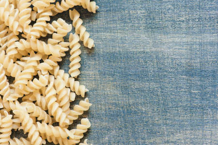 Pasta on the wooden tableの写真素材