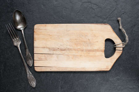 Catlery setting in the dark colorsの写真素材