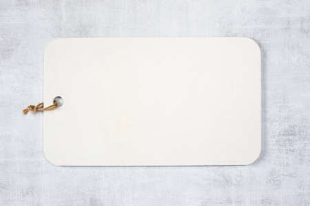 Kitchen background with white wooden cutting board, copy spaceの写真素材