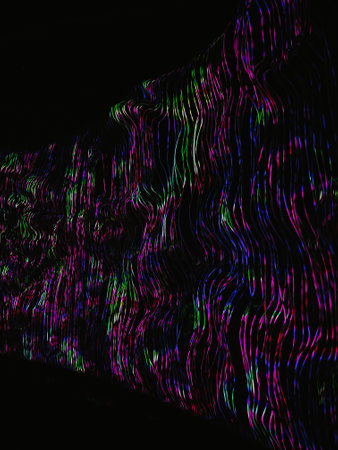 colorful volumetric lines of different shapesの写真素材
