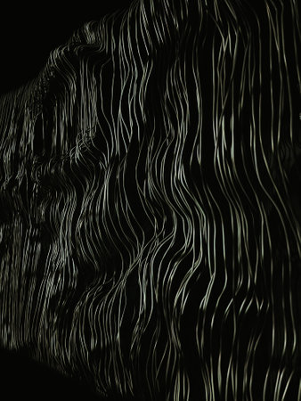 black and white volumetric lines of different shapesの写真素材