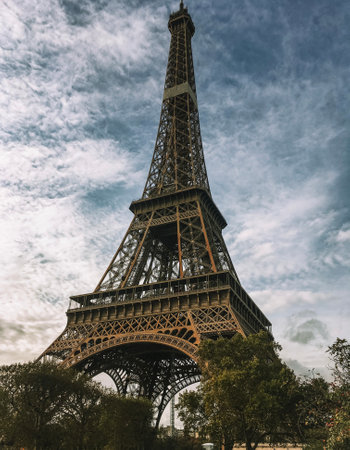 The Eiffel Tower in France, Paris in summerの写真素材