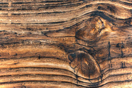 Old wood background. Texture with natural dark Grange pattern. Structural wavy lines. Copy space for text.の写真素材