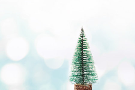 Red, green and blue Christmas balls toys on a white background. Winter holidays concept. Card with Copy Space for text.の写真素材