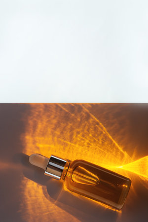 Red Christmas decorations on a Christmas tree branch. round toys. minimalist style. Copy space for text. For advertising or as a ready-made holiday card.の写真素材