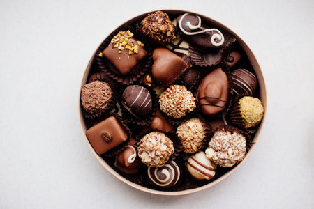 Box of chocolate candy.
