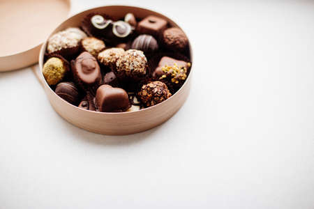 Box of chocolate candy.の写真素材