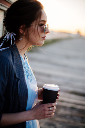 Beautiful girl in sunglasses.
