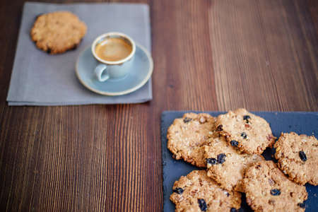 Cup of coffee and cookies.の写真素材