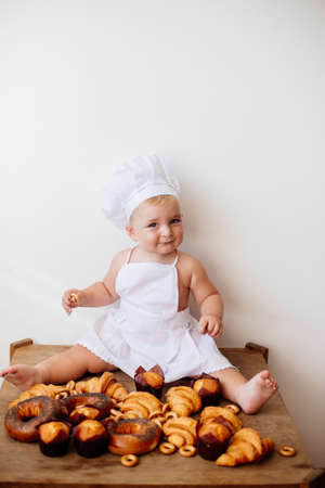 Little child cook.の写真素材