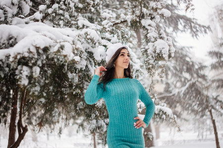 Snow girl portrait