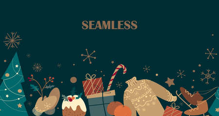 Happy New Year, Merry Christmas Vector Poster.Flyer, Banner template, advertisment.Xmas elements for design holiday greeting cards, invitations of Merry Christmas, seasonal winter holidaysのイラスト素材