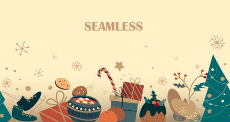 Happy New Year, Merry Christmas Vector Poster.Flyer, Banner template, advertisment.Xmas elements for design holiday greeting cards, invitations of Merry Christmas, seasonal winter holidaysのイラスト素材